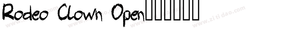 Rodeo Clown Open字体转换